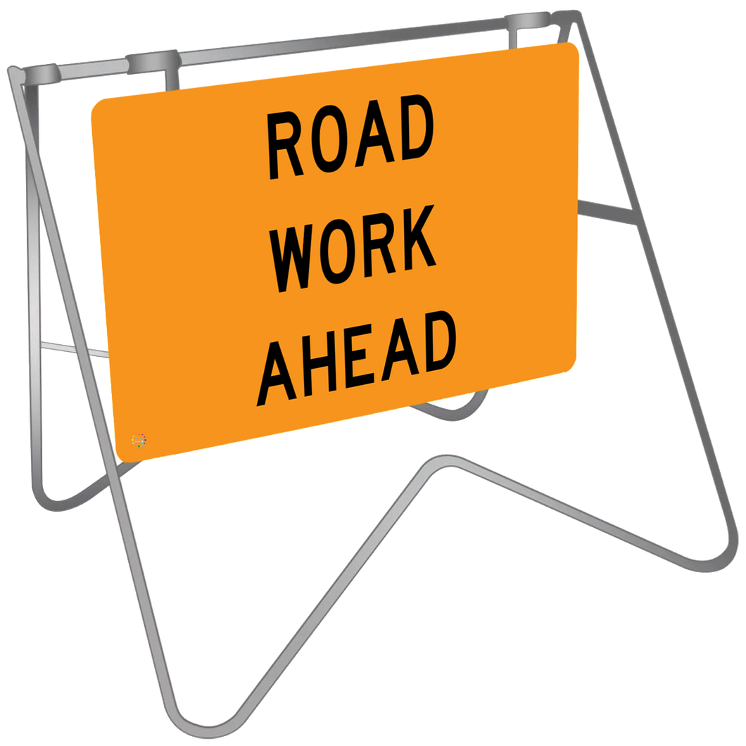 Road Work Ahead - Swing Stand & Sign 