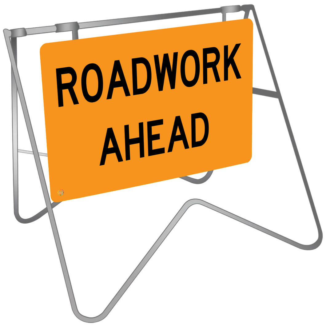 Roadwork Ahead - Swing Stand & Sign