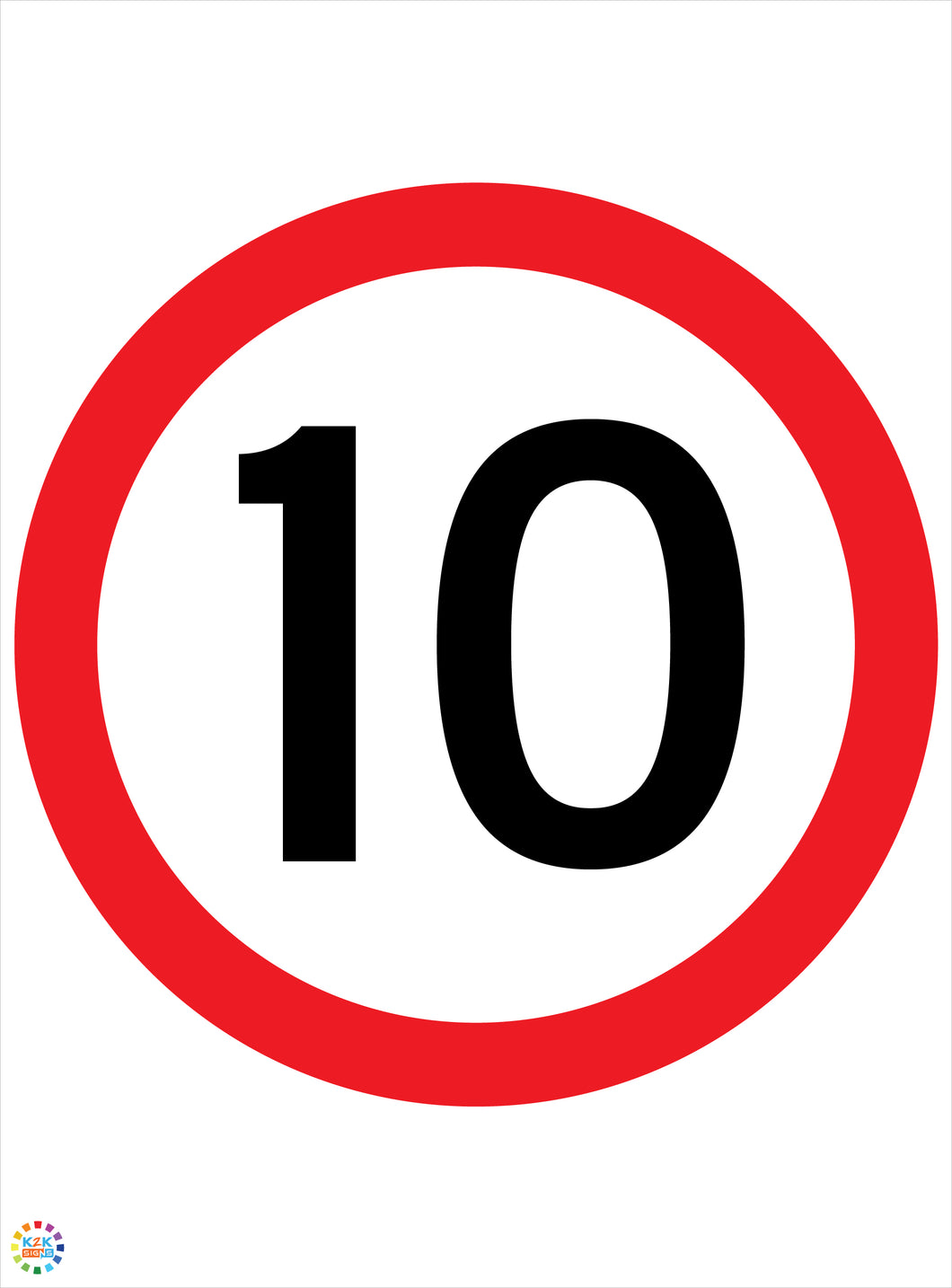 Speed Limit 10 Kph Sign | K2K Signs Australia