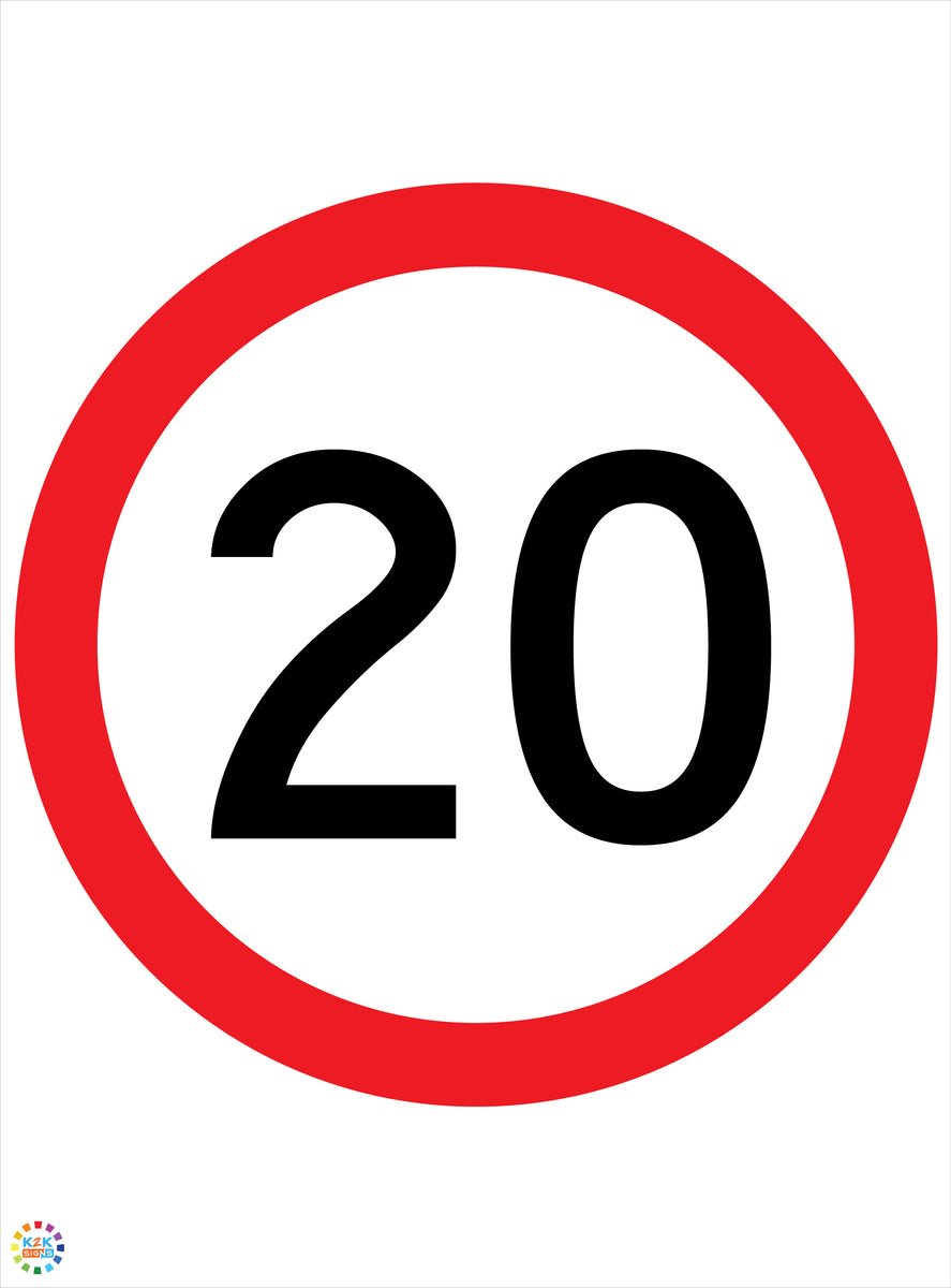 Speed Limit 20 Kph Sign | K2K Signs Australia