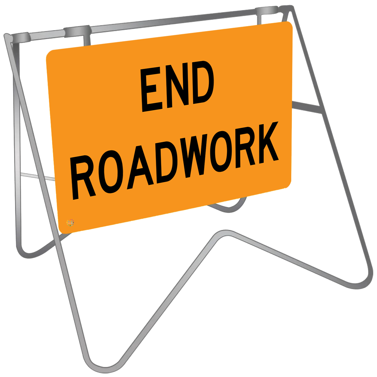 Swing Stand & Sign – End Roadwork | K2K Signs Australia