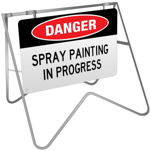 Swing Stand & Sign – Danger Spray Painting In Progress