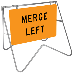 Swing Stand & Sign – Merge Left