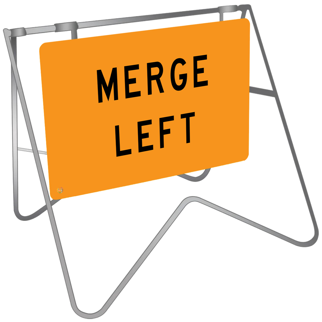 Swing Stand & Sign – Merge Left