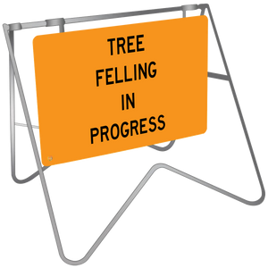 Swing Stand & Sign – Tree Falling In Progress