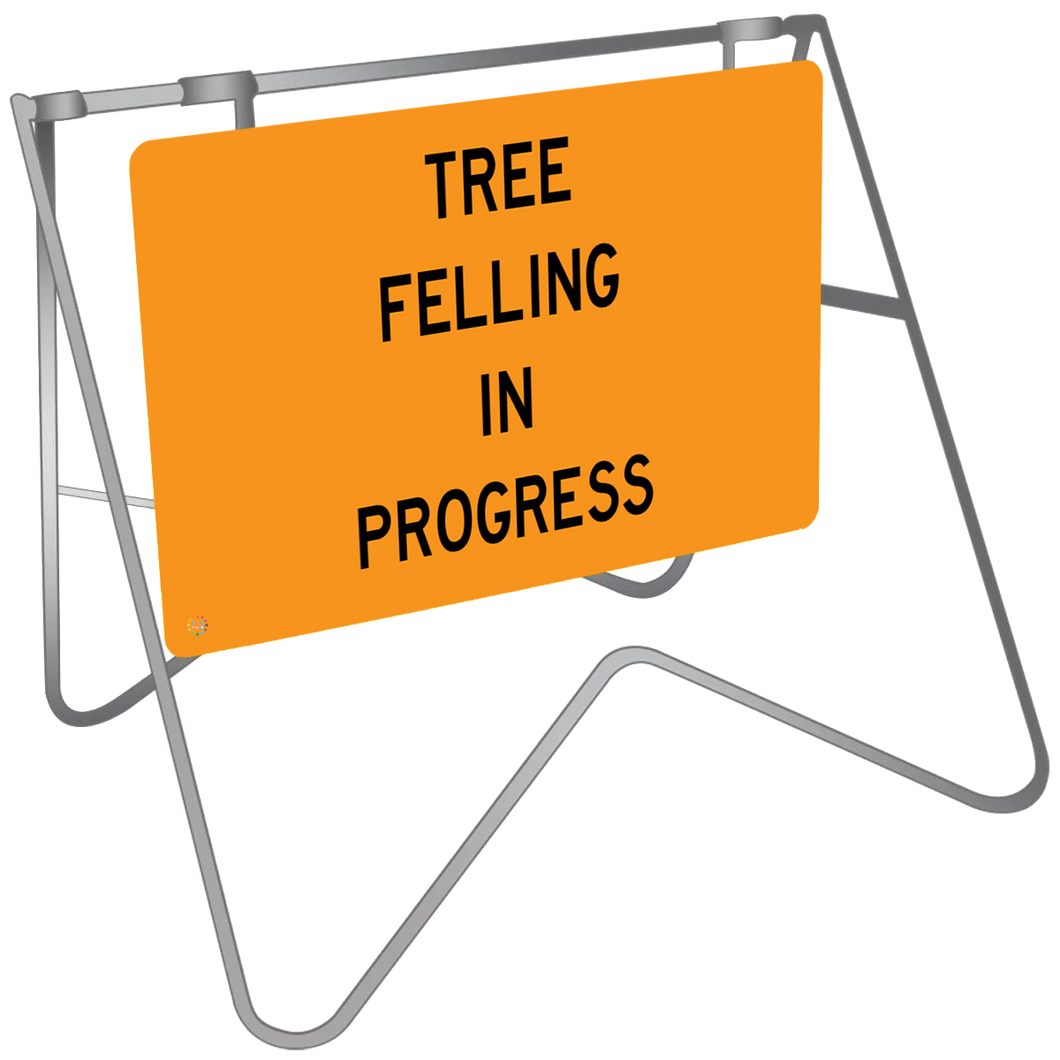 Swing Stand & Sign – Tree Falling In Progress