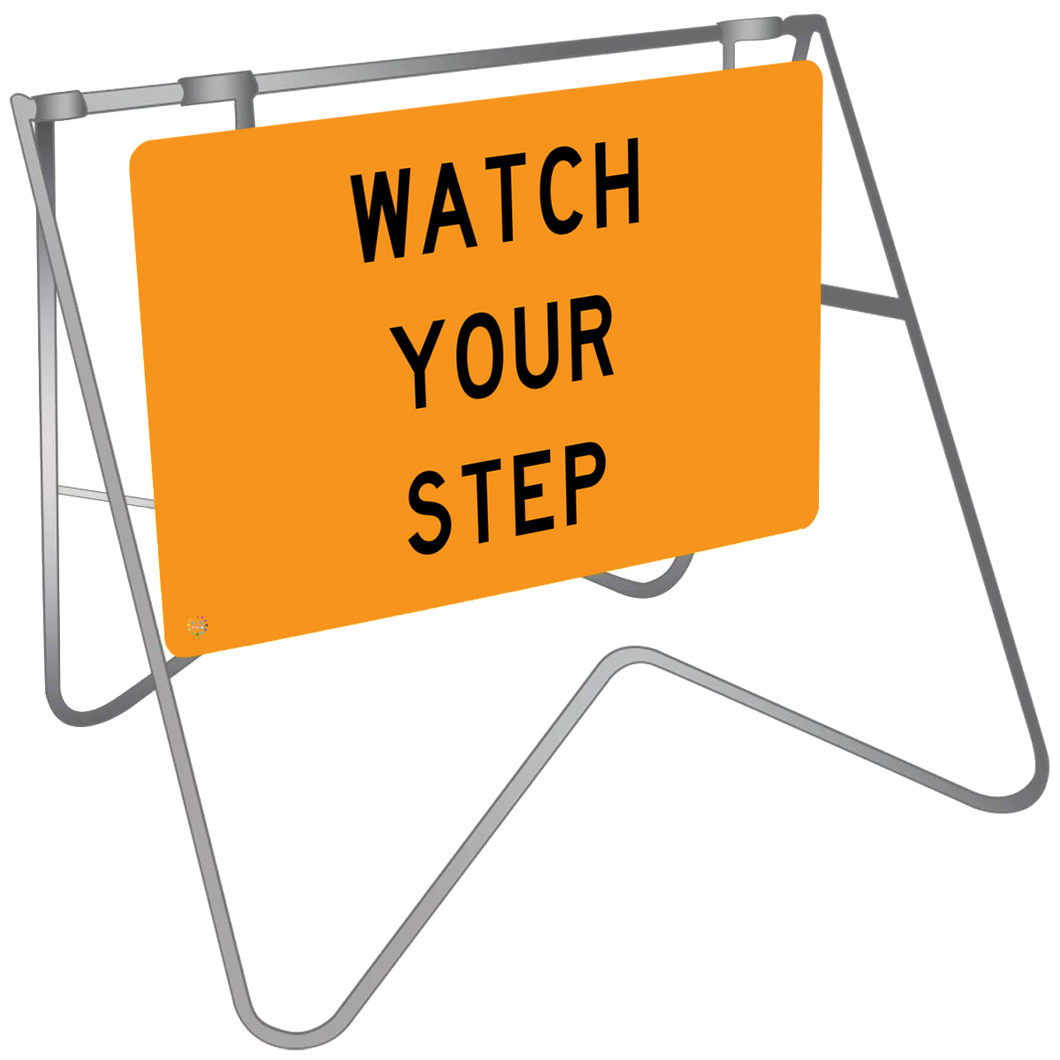 Swing Stand & Sign – Watch Your Step