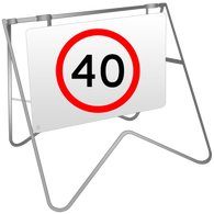 Swing Stand & Sign – 40KM Speed