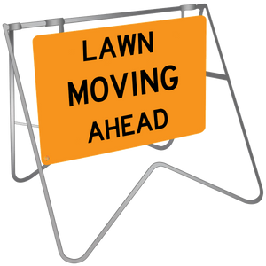 Swing Stand & Sign – Lawn Moving Ahead