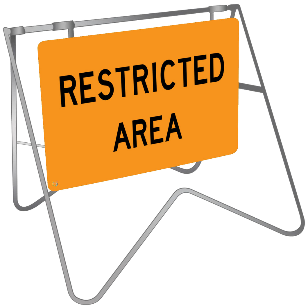 Swing Stand & Sign – Restricted Area