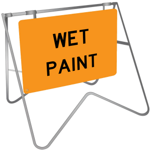 Swing Stand & Sign – Wet Paint