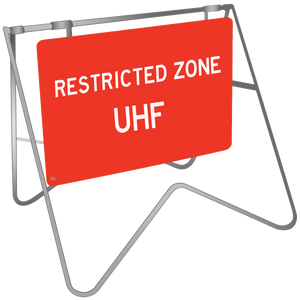 Swing Stand & Sign – Restricted Zone UHF