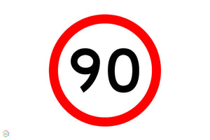 90KM Speed Sign