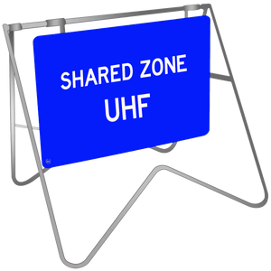 Shared Zone UHF - Swing Stand & Sign