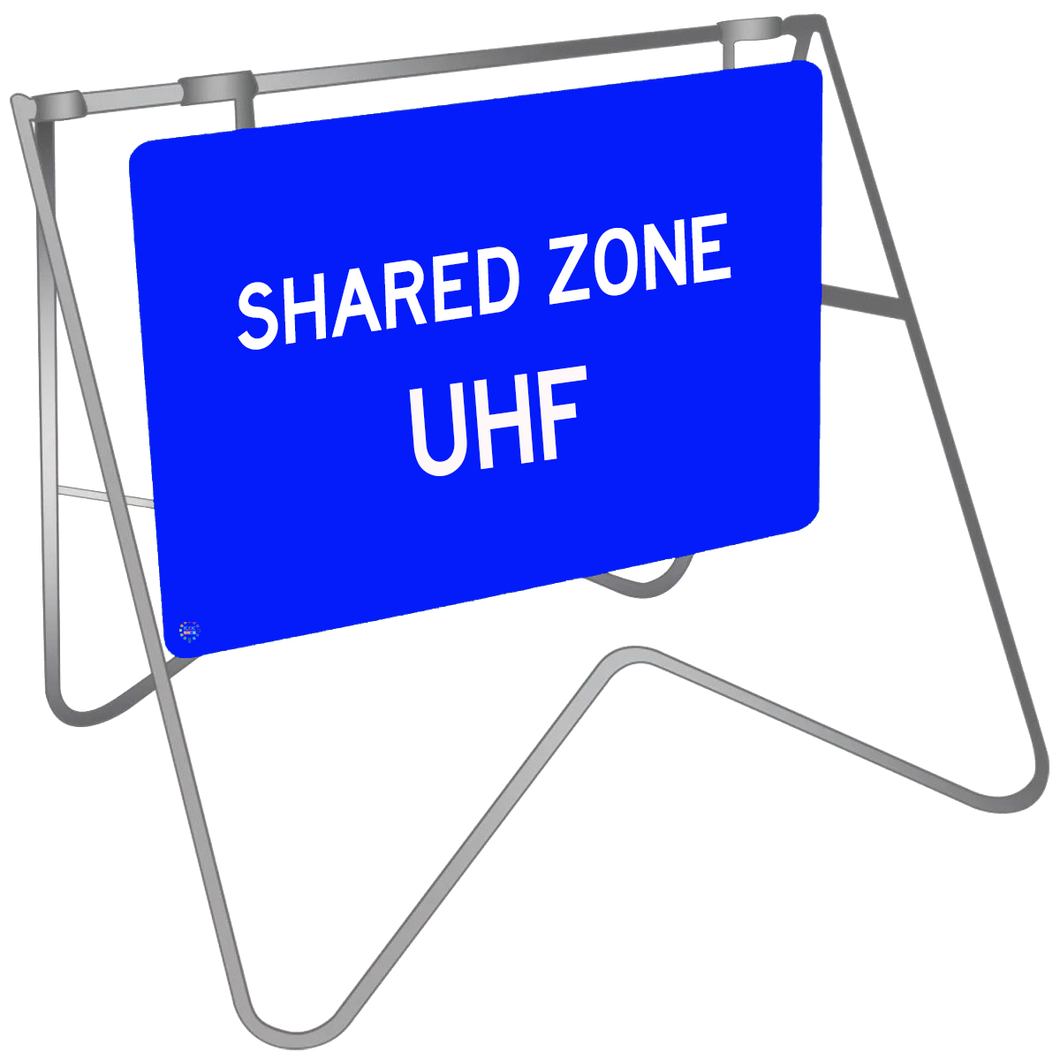 Shared Zone UHF - Swing Stand & Sign