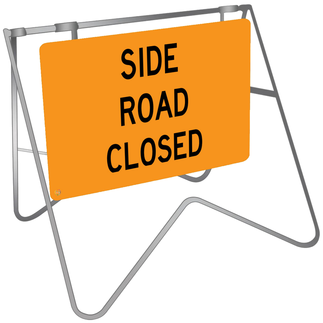 Side Road Closed - Swing Stand & Sign