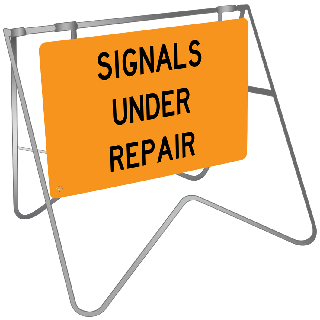 Signals Under Repair - Swing Stand & Sign