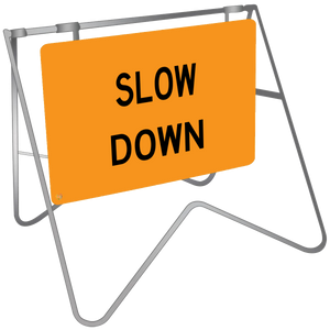 Slow Down - Swing Stand & Sign