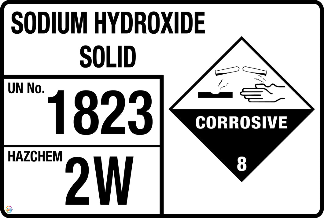 Sodium Hydroxide Solid Sign