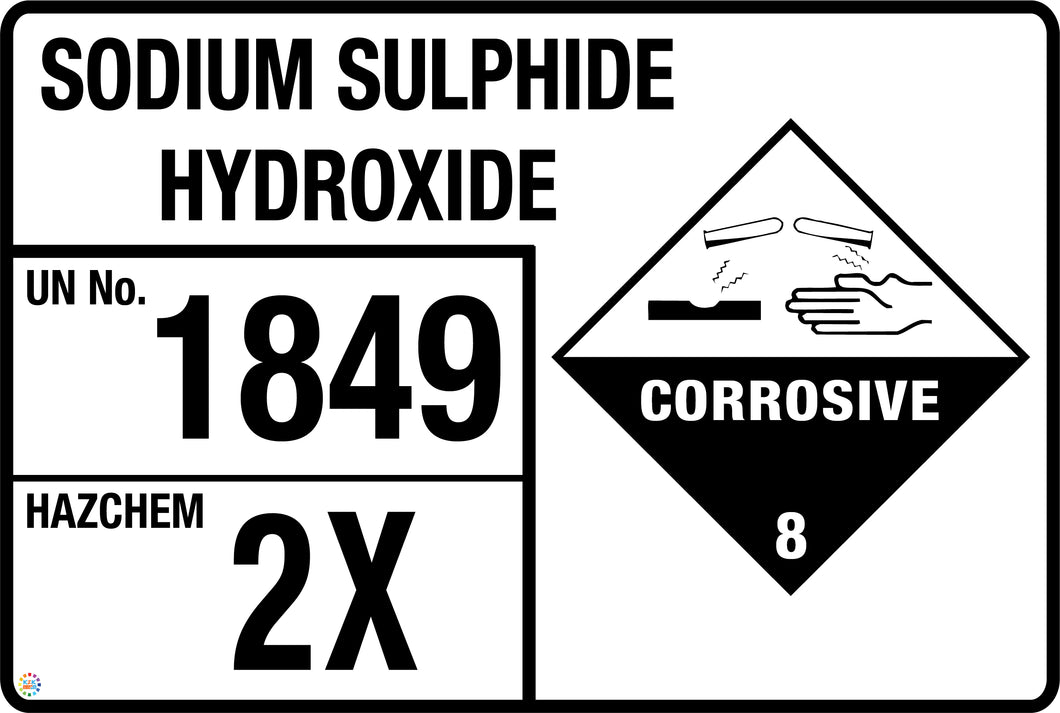 Sodium Sulphide Hydroxide Sign