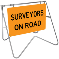 Surveyors On Road - Swing Stand & Sign