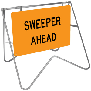 Sweeper Ahead - Swing Stand & Sign