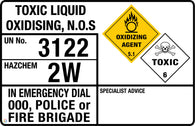 Toxic Liquid Oxidising, N.O.S (Transport Panel/Sign)