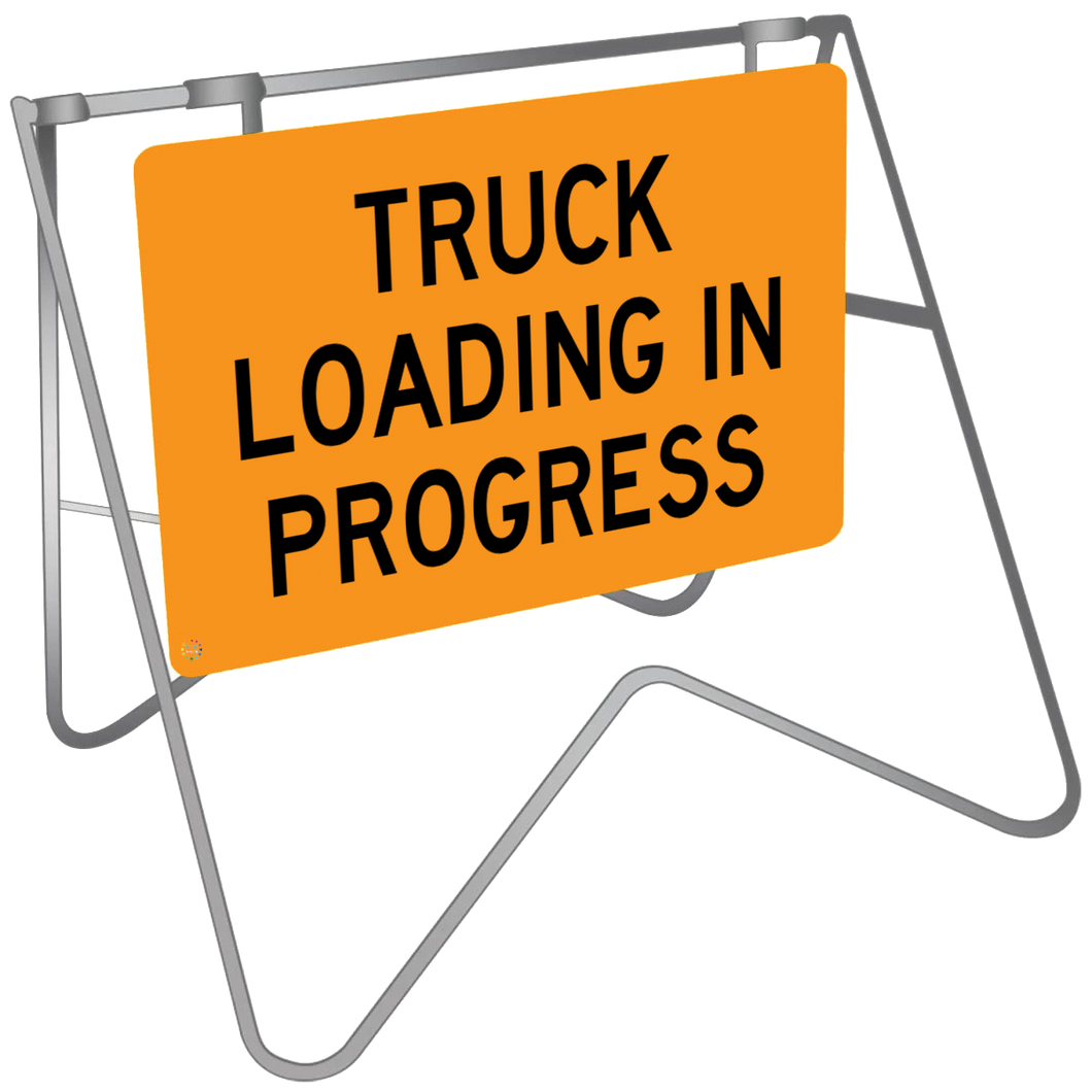 Truck Loading In Progress - Swing Stand & Sign