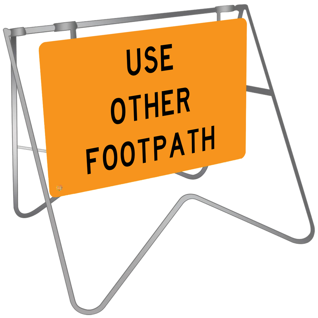 Use Other Footpath - Swing Stand & Sign