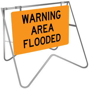 Warning Area Flooded - Swing Stand & Sign