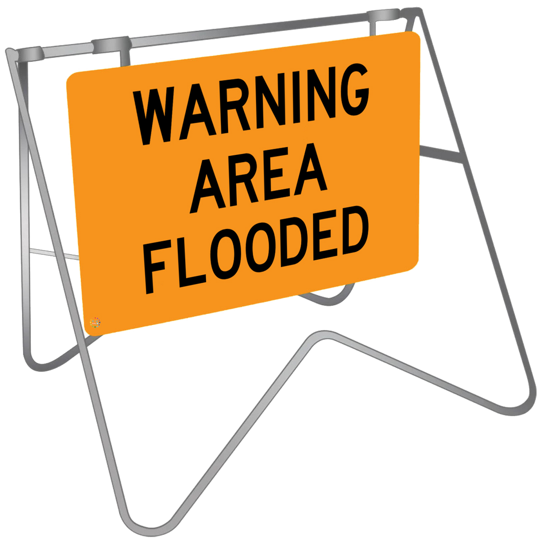 Warning Area Flooded - Swing Stand & Sign