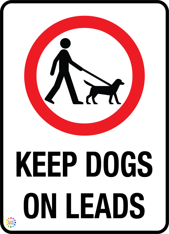 Keep Dogs On leads Sign | K2K Signs Australia