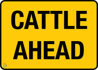 Cattle Ahead Sign