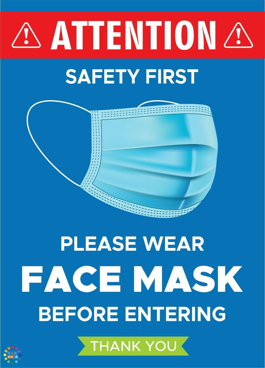 Attention Please Wear Face mask before Entering