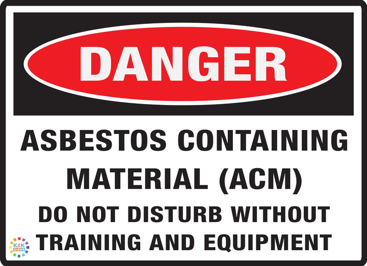 Asbestos Containing Material (ACM) Sign | K2K Signs Australia