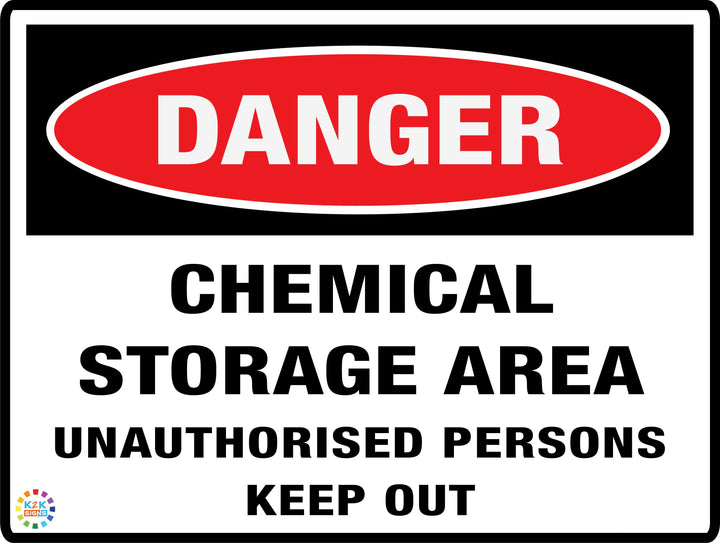 Chemical Storage Area Sign | K2K Signs Australia