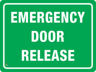 Emergency Door Release Sign