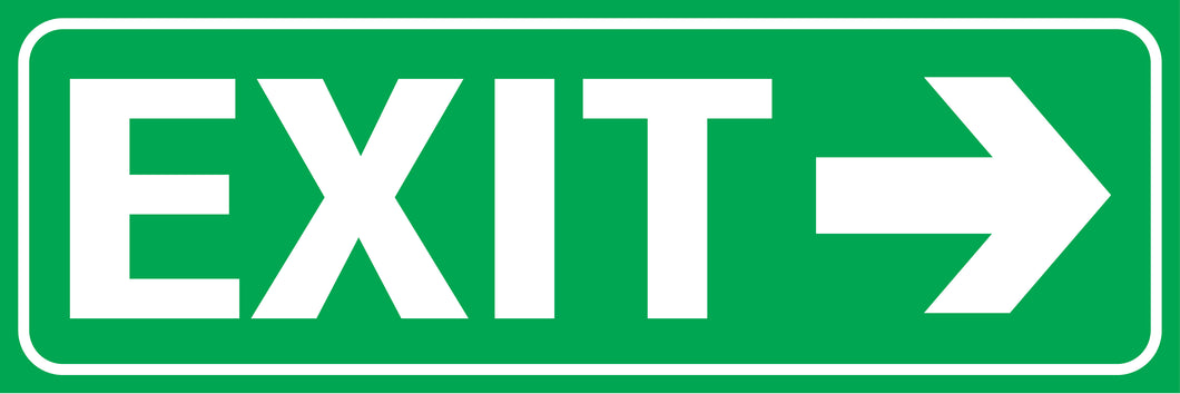 Right Arrow Exit Sign | K2K Signs Australia