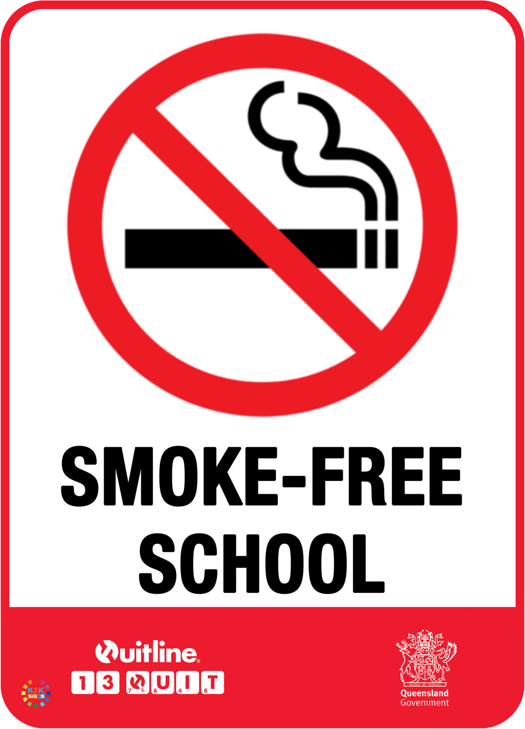 Smoke-Free School Sign