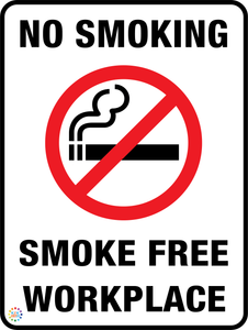 No Smoking - Smoke Free Workplace Sign | K2K Signs Australia