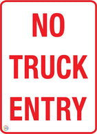 No Truck Entry Sign