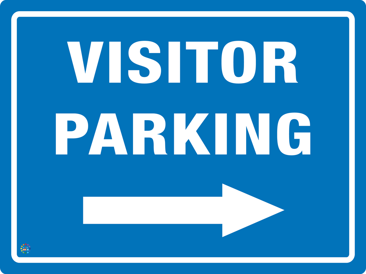 Visitor Parking (Right Arrow) | K2K Signs Australia