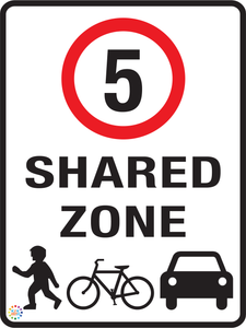 Speed Signs & Shared Zone Signs | K2K Signs Australia