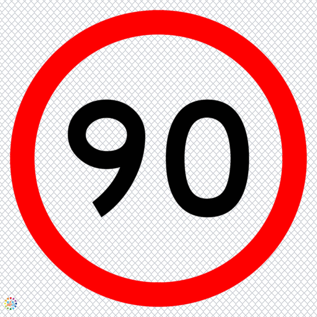 Multi Message Temporary Road Traffic Sign - 90KM Speed