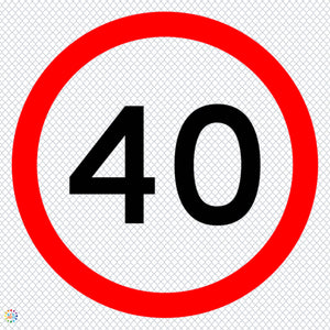 Multi Message Temporary Road Traffic Sign - <br/> 40KM Speed