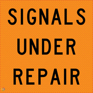 Multi Message Temporary Road Traffic Sign - <br/>Signals Under Repair