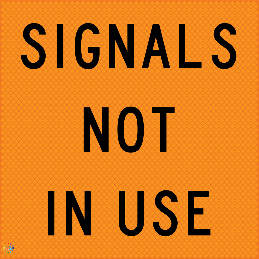 Multi Message Temporary Road Traffic Sign - <br/>Signals Not In Use