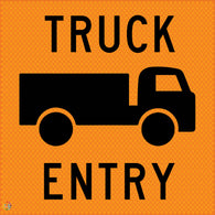 Multi Message Temporary Road Traffic Sign - <br/>Truck Entry