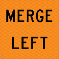 Multi Message Temporary Road Traffic Sign - <br/> Merge Left