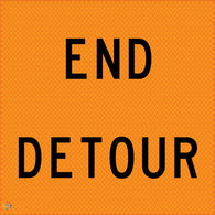 Multi Message Temporary Road Traffic Sign - <br/> End Detour